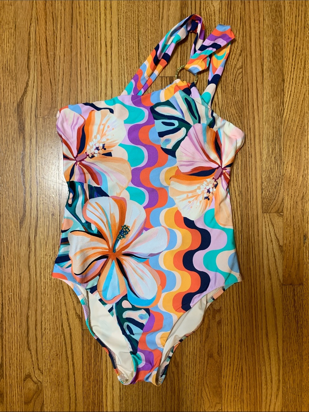 Sunshine 79 swimsuit - one shoulder one piece bathing suit untamed tropics retro